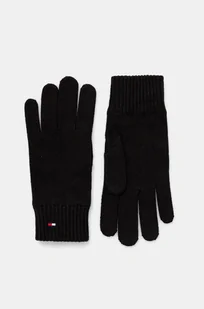 Tommy Hilfiger rękawiczki z domieszką kaszmiru kolor czarny AW0AW16435 - Rękawiczki - miniaturka - grafika 1