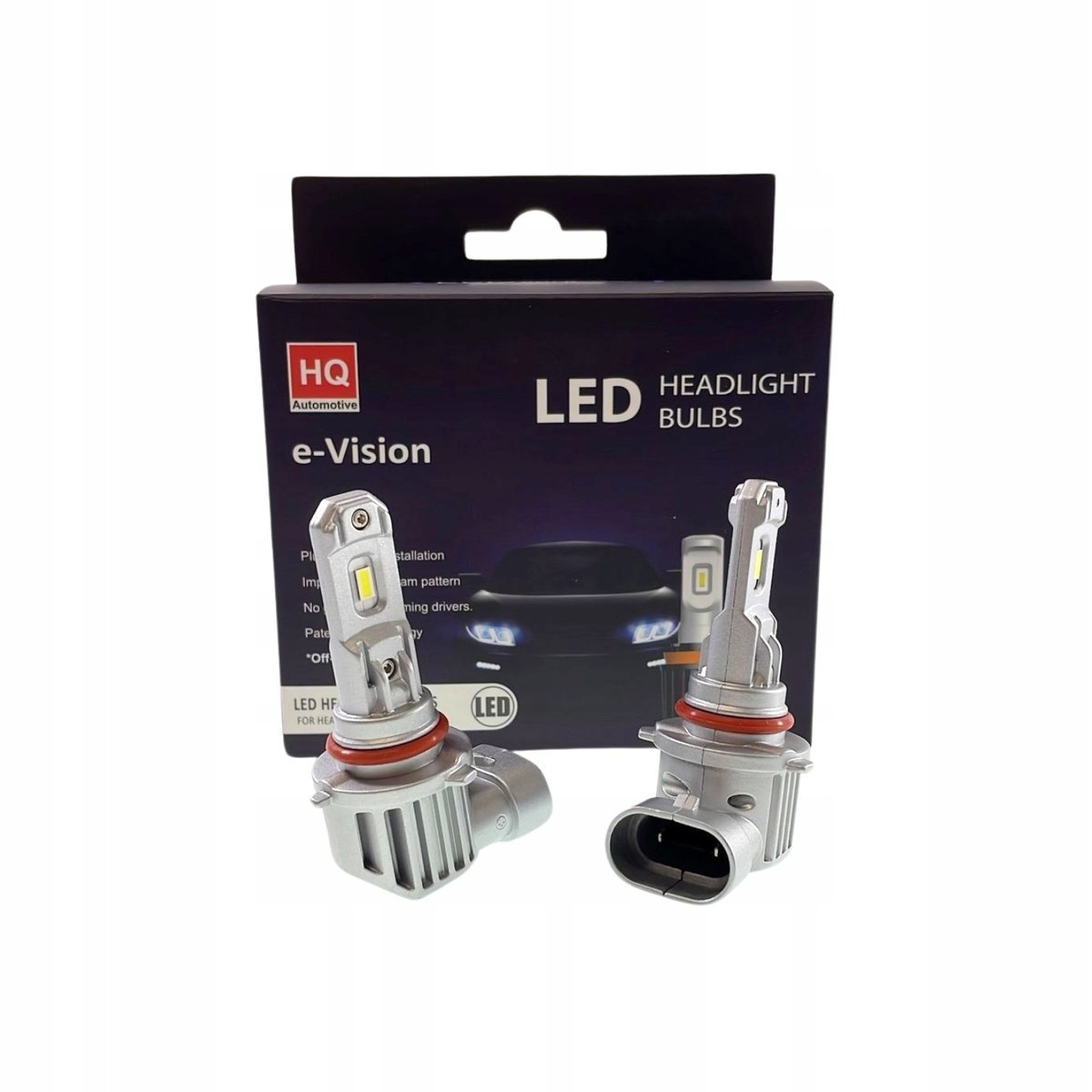 Żarówki Hb3 / Hb4 Hq Automotive 1:1 Plug&play 12/24v E-vision Biała 6000k