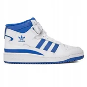 Sneakersy damskie - Buty Damskie Adidas Forum Mid Sneakersy Skórzane Wysokie Młodzieżowe 36 2/3 - miniaturka - grafika 1