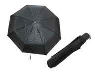 Parasole - parasol damski, składany automatyczny CZARNY 8 drutów śr. 95 cm, dł. 55 cm AE-A4554 - miniaturka - grafika 1
