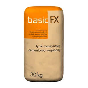 Tynk maszynowy cementowo-wapienny Basic FX 30 kg - Tynki - miniaturka - grafika 1