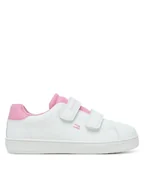 Buty dla dziewczynek - Tommy Hilfiger Sneakersy Low Cut Velcro Sneaker T1A9-33965-1355 S Biały - miniaturka - grafika 1