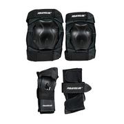 Ochraniacze do sportów walki - Powerslide standardowe ochraniacze na Men ochraniacze Tri-Pack-częściowy zestaw, czarny, s - miniaturka - grafika 1