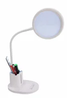 Lampy stojące - Biała lampka LED z przybornikiem - M004-Zumea - miniaturka - grafika 1
