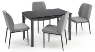 Stoły z krzesłami - Czarny prostokątny stół z krzesłami - Zazu - miniaturka - grafika 1