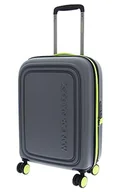 Walizki - Mandarina Duck Logo DUCK + walizka na kółkach Large EXP, Gray&lime, L, LogoDuck + - miniaturka - grafika 1