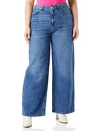 Spodnie damskie - Vila Vifreya Jaf Hw Noos dżinsy damskie, Medium Blue Denim/Szczegóły: wash Mbd011, 42W / 32L - miniaturka - grafika 1