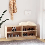 Szafki na buty - vidaXL Szafka na buty, 110x34x45 cm, lite drewno sosnowe - miniaturka - grafika 1