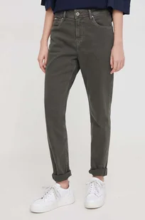 Pepe Jeans jeansy damskie kolor zielony - Spodnie damskie - miniaturka - grafika 1