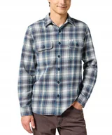 Koszule męskie - Koszula Wrangler 2 PKT SHIRT 112357384 Blue Gray M - miniaturka - grafika 1