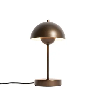 QAZQA Retro lampa stołowa ciemny brąz - Magnax Mini - Lampy stojące - miniaturka - grafika 1