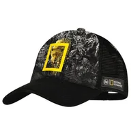 Czapki i chusty sportowe męskie - Czapka z daszkiem Buff National Geographic Trucker Cap Howey 125444.999.30.00 - czarna - miniaturka - grafika 1