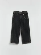 Spodnie i spodenki dla chłopców - Reserved - Jeansy baggy - czarny - miniaturka - grafika 1