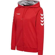 Bluzy damskie - Hummel Hmlgo damska bluza z kapturem, z zamkiem błyskawicznym, czerwony, s - miniaturka - grafika 1