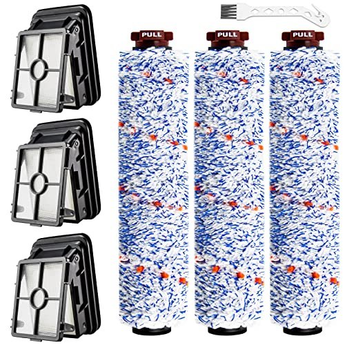 3-pak 1868 CROSS Wave Brush Replacement and 3 Pack wymiennych filtrów 1866 do Bissel CrossWave 1785 2306 Vacuum Cleaner Porównaj z częścią # 1608683 160-8683 1608684