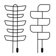 Pozostałe akcesoria do uprawy roślin - Lamela Podpórka do roślin 55 cm geometryczna 2 szt. czarna - miniaturka - grafika 1