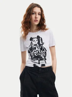 Desigual T-Shirt Choi Lacroix 24WWTK90 Biały Slim Fit - Koszulki i topy damskie - miniaturka - grafika 1