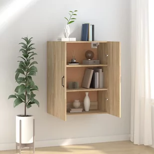 Szafka wisząca, dąb sonoma, 69,5x34x90 cm - Regały - miniaturka - grafika 1