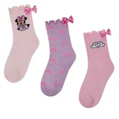 Skarpetki dla dzieci - Skarpety Mickey&Friends ACCCS-SS25-327DSTC(3-PACK) Różowy - miniaturka - grafika 1