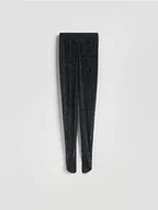 Spodnie damskie - Reserved - Legginsy z ozdobną aplikacją - czarny - miniaturka - grafika 1
