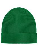 Czapki damskie - Zwillingsherz Kaszmirowa czapka w kolorze zielonym - miniaturka - grafika 1