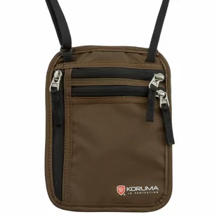 Koruma, Paszportówka na szyję RFID, brązowa, 15,5x20 cm - Etui na dokumenty i karty - miniaturka - grafika 1