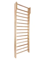 Wyposażenie sportowe i gimnastyczne - Drabinka gimnastyczna drewniana z drążkiem UNDERFIT 230 x 90 cm - miniaturka - grafika 1