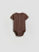 Body dla niemowląt - Reserved - Bawełniane body - ciemnofioletowy - miniaturka - grafika 1