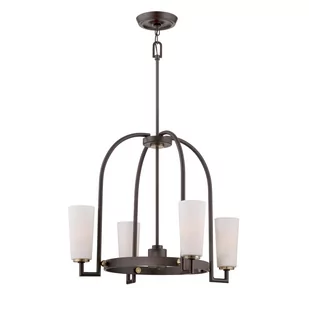 Quoizel Gramercy QZS-UPGR5005WT-AM żyrandol 4x60W/E27+1x25W/GU10 QZS-UPGR5005WT-AM - Lampy sufitowe - miniaturka - grafika 1