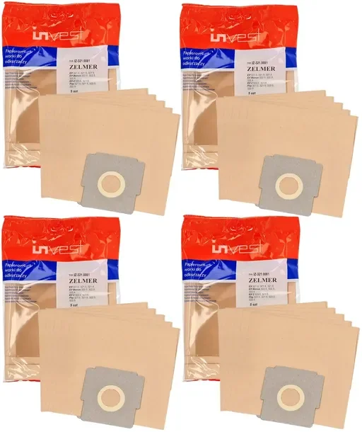 Worki papierowe do odkurzacza ZELMER 321 322 323 ELF ELF 2 FLIP 20 SZT