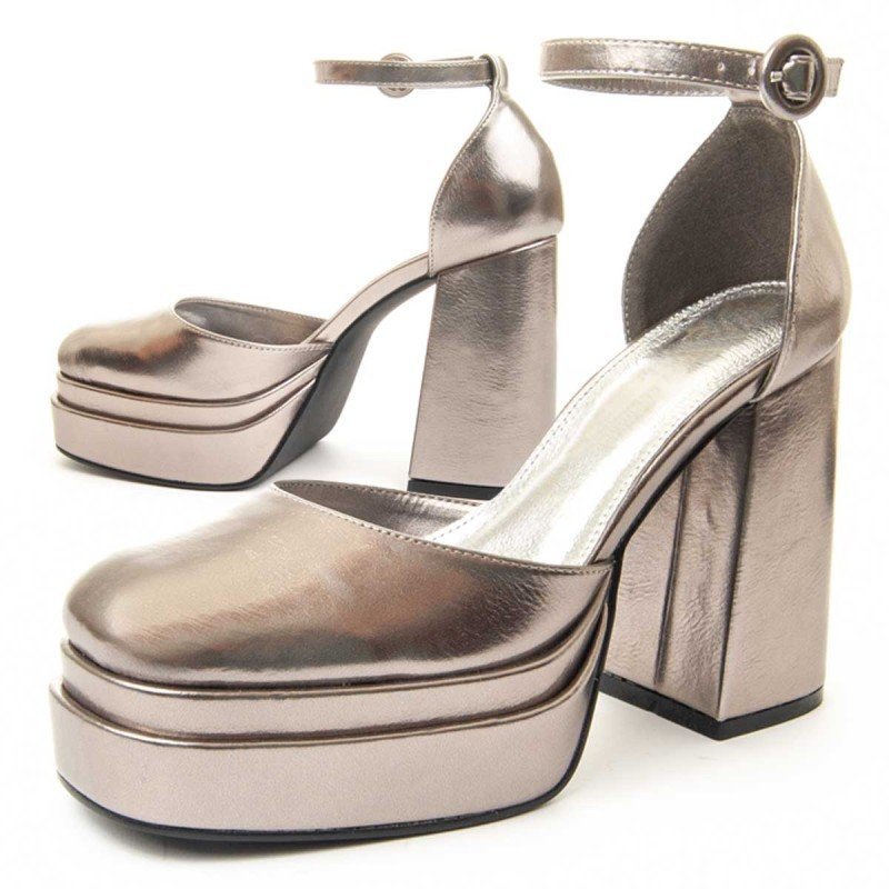 Montevita Buty Na Obcasie Salonnt6 Szary