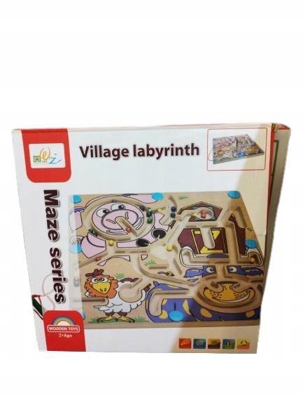 Labirynt Drewniano Magnetyczny Wieś S107