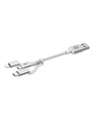 Kable USB - Kabel Mophie USB-A do microUSB, USB-C, lightning 1m - biały - miniaturka - grafika 1