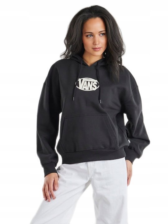 VANS CZARNA BLUZA Z KAPTUREM I KLASYCZNYM NADRUKIEM S 6BA