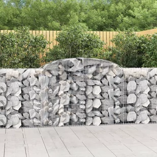vidaXL Kosze gabionowe, 17 szt, 300x50x100/120cm, galwanizowane żelazo - Ogrodzenia - miniaturka - grafika 1