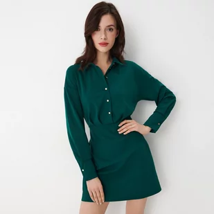 Mohito - Sukienka koszulowa mini - Zielony - Sukienki - miniaturka - grafika 1
