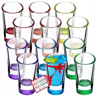 KADAX Kieliszki do wódki 28ml 12szt. 4134 KOLOROWE SHOTY DO WÓDKI LIKIER WHISKY BURBON GIN KONIAK - Kubki KADAX Kieliszki do wódki 28ml 12szt. 4134 KOLOROWE SHOTY DO WÓDKI LIKIER WHISKY BURBON GIN KONIAK - Kubki - miniaturka - grafika 1
