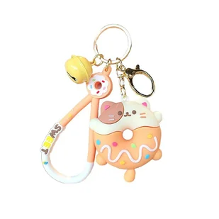 Brelok Do Kluczy Kotek Donut Brl297 - Breloki - miniaturka - grafika 1