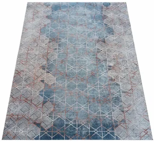 Nowoczesny brązowy dywan w geometryczny wzór A5-K10 - Dywany Nowoczesny brązowy dywan w geometryczny wzór A5-K10 - Dywany - miniaturka - grafika 1