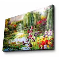 Obrazy i zdjęcia na płótnie - Obraz na płótnie Impressionist Garden, 70x45 cm - miniaturka - grafika 1
