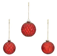 Bombki - Bombki z tłoczonym wzorem, Ø 8 cm, 3 szt. - miniaturka - grafika 1