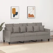 Sofy i kanapy - vidaXL Sofa 3-osobowa, kolor taupe, 180 cm, tapicerowana tkaniną - miniaturka - grafika 1