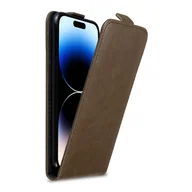 Etui i futerały do telefonów - Etui ochronne Cadorabo do Apple iPhone 14 PRO MAX w kolorze brązowym Etui z klapką na telefon komórkowy Etui Cover - miniaturka - grafika 1