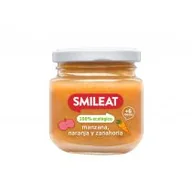 Desery dla dzieci - Smileat Deser z ekologicznymi jabłkami, marchewką i pomarańczą po 6 miesiącu 130 g Bio - miniaturka - grafika 1
