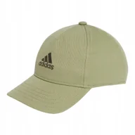 Czapki i chusty sportowe męskie - Czapka z daszkiem Adidas młodzieżowa bejsbolówka oliwkowa z regulacją - miniaturka - grafika 1