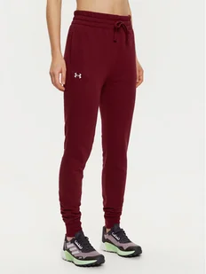 Under Armour Spodnie dresowe Ua Rival Fleece Jogger 1379438 Bordowy Loose Fit - Spodnie sportowe damskie - miniaturka - grafika 1