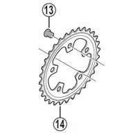 Części rowerowe - SHIMANO Tarcza mechanizmu korbowego Sora FC-3503 czarny / Ilość zębów: 30 Y1NC30000 - miniaturka - grafika 1