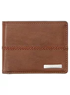 Portfele - Quiksilver Stitchy – potrójnie składany portfel dla mężczyzn AQYAA03243, czekoladowobrązowy, L, Casual - miniaturka - grafika 1
