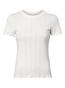 Vila - T-shirt damski  VIPointa, biały - Koszulki i topy damskie - miniaturka - grafika 1