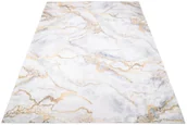 Dywany - Szaro Złoty Dywan Z Marmurowym Wzorem W Stylu Glamour N9-W77 - miniaturka - grafika 1